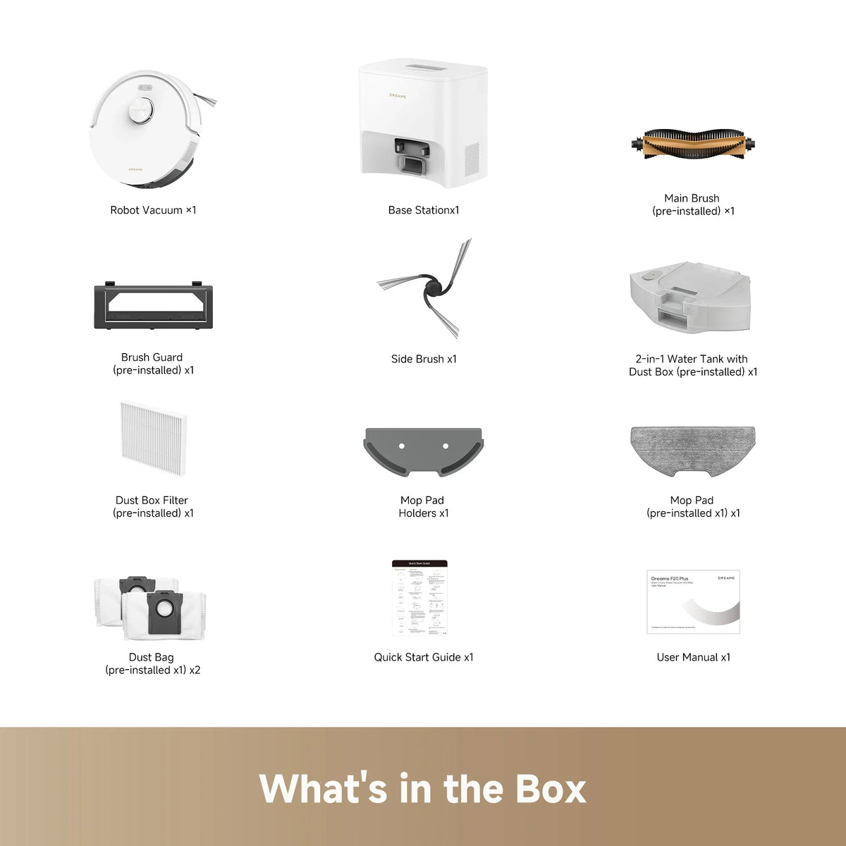 Dreame D20 Air Plus what's in the box