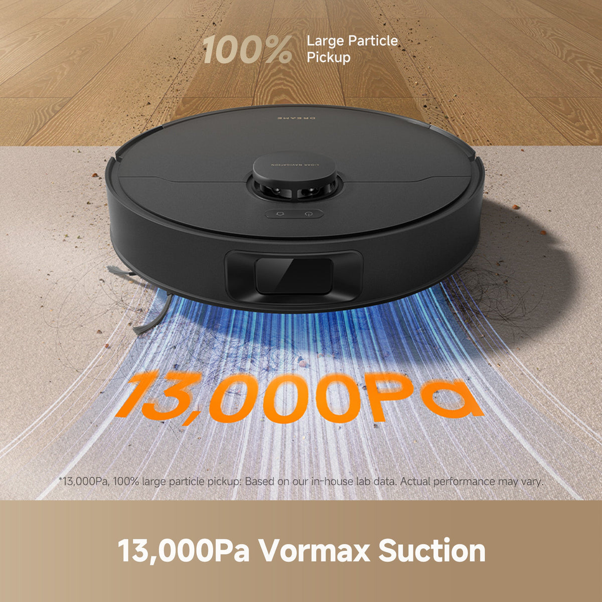 13,000Pa Vormax suction power