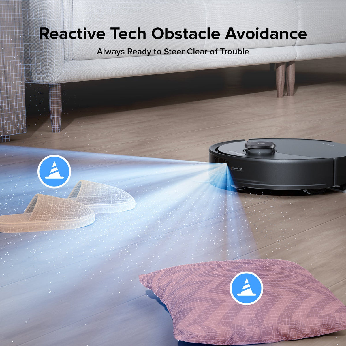 Auto-lifting mopping system with carpet sensor