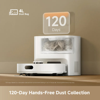 120-day hands-free dust collection with 4L dust bag