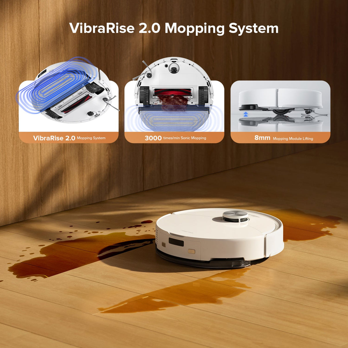 Roborock Q10 S5+ white mopping detail
