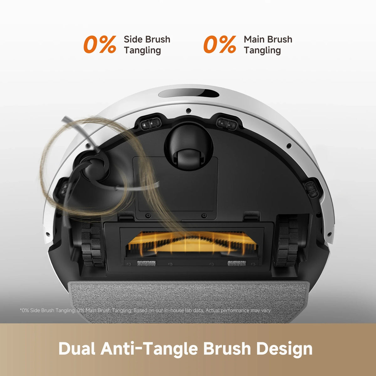 Dual anti-tangle brush design