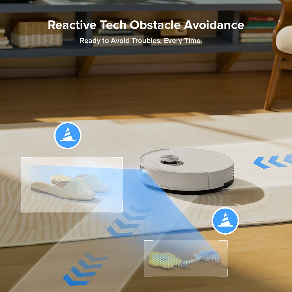 Roborock Q10 S5+ white LiDAR navigation